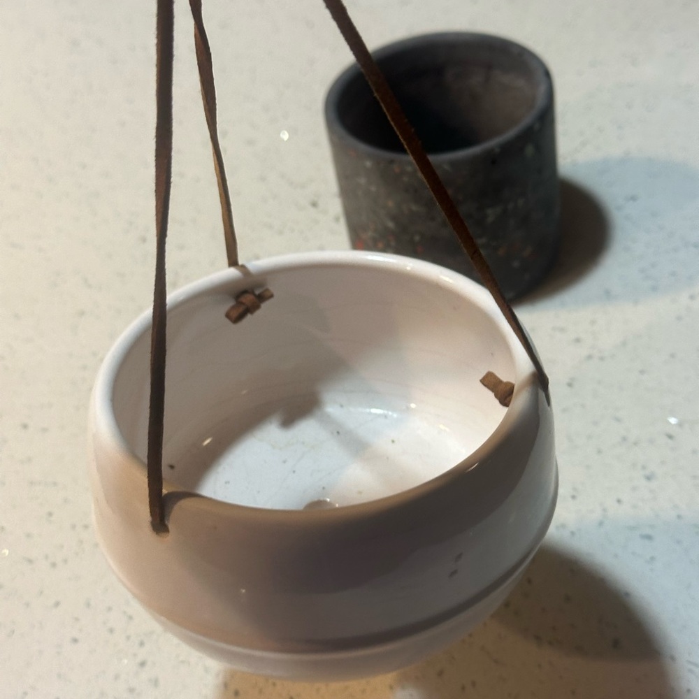 1x Hanging Planter & 1x Succulent (small plant) planter